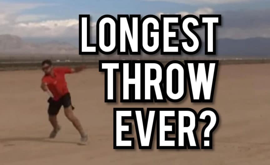 What is the longest disc golf throw?